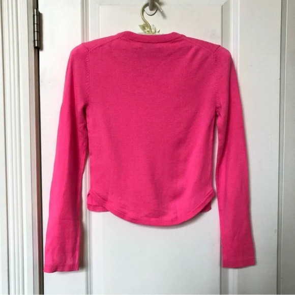 Aritzia Babaton Nathaniel Hot Pink Merino Wool  Sweater - Picture 6 of 6